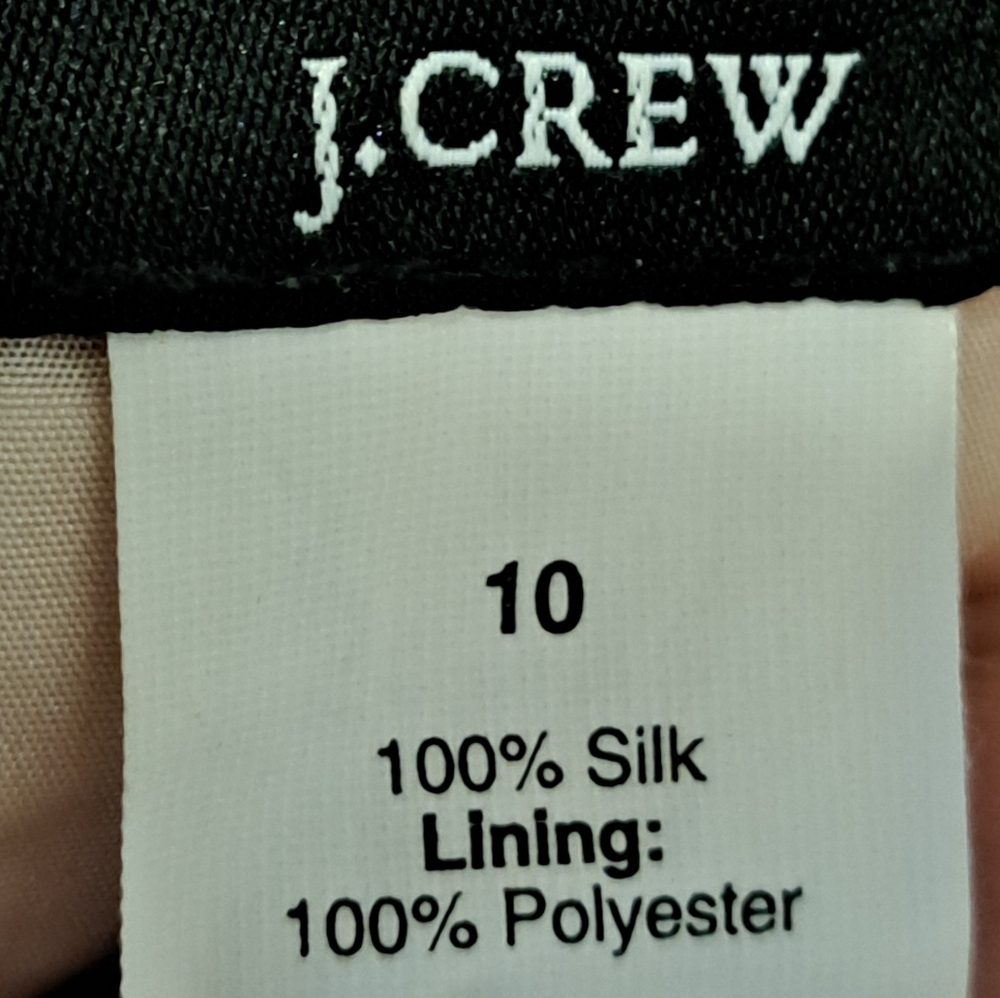 J. Crew Silk Orange and Cream Dress - Picture 6 of 9